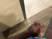 Risky Ladies Room Jerk and Cum (TS PublicPrincess)