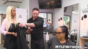 Romeo Price hammered his boss bitch Bridgette B in the salon