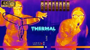 First Time LOCKED in Chastity Belt! Thick BBW Ass Fingered Deep Then Stuffed with 2 HUGE Butt Plugs   Thermal POV (4K Landscape)