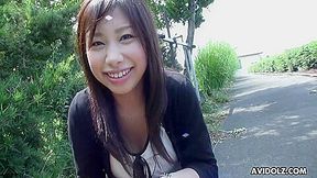 Japanese Brunette Karin Asahi Lets A Stranger Fingerfuck Her Hairy Pussy On The Street Uncensored