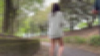 【Personal shooting】Outdoor sex with a busty beauty in a busy place / Personal shooting / Smartphone shot / Gonzo / / swallow / Back / Raw / Raw / Japan big / Beautiful breasts / Fair-skinned gal