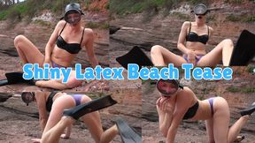 Shiny Latex Beach Tease - WMV