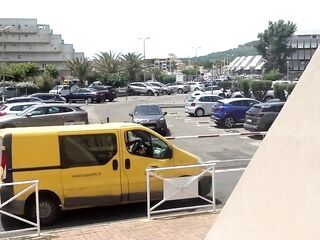 Exposed in Public - Walking around Town