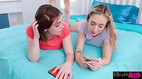 Gracie Gates & Brookie Blair take Stepbro's Spank Bank Inventory to Next Level w/ Wild 3some - S22:E12