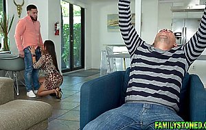 Busty step aunt getting the love she needs from her step nephew