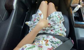 Risky Masturbation in the Backseat of a Taxi