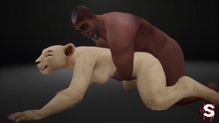 Leopard girl gets fucked by a big black cock man with POV in Wild Life hardcore sex