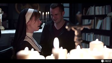 Freeze Porn for Atheists - Redhead Nun Time Stop Facefucked with Cum in Mouth