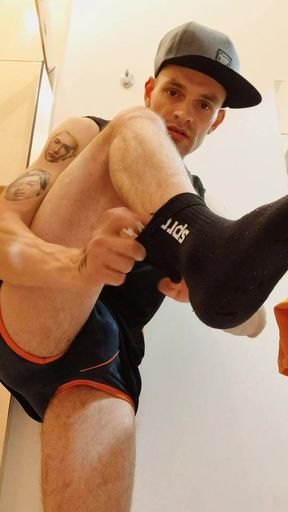 Sweaty, smelly socks and underwear fetish. Dirty talk