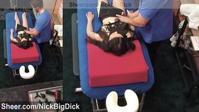 el masajista cachondo se lo monta con la animadora del equipo de la universidad y se corre en su culo