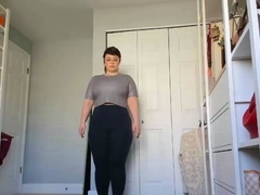 Cute curly brunette solo webcam masturbation