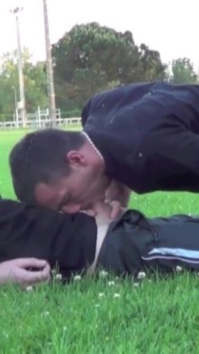 Fabien fucking a bad boy in football stadium