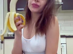 Cute curly brunette solo webcam masturbation