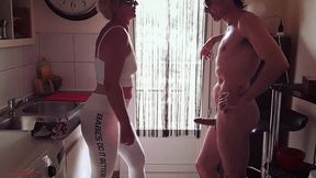 Hairy pussy milf Torrid Sexy Wife shows off killer smile and natural boobs