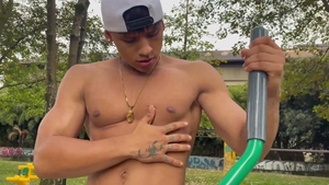 East Boys - Athletic latino first time cumshot