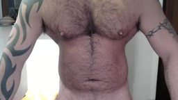 Furrry Guy Showing Off His Muscle Chest