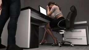 Step Sister Conversation with Office Guy