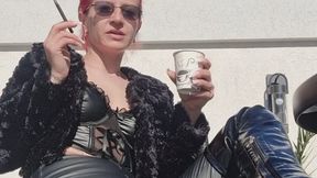 HOOKED & CRAVING – Chain Smoking Addiction with Morning Coffee in Leather Boots