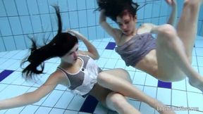 ”Russians underwater Aneta with Janka & Andrejka alone”