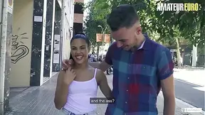 Amateur Euro lucky guy shovels his massive member in Apolonia's snatch while she