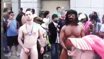 Muscular Hunks Jerking Off and Sucking Cock Outdoors
