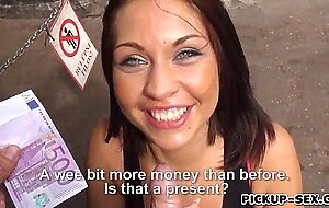 Small boobs bianca pearl banged in an abandoned factory