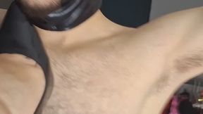 000060 Mistress Vida's chained puppy worships her feet