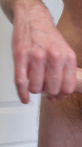 Iconic moment from "I massage my cock in the bathroom during 30 minutes of masturbation, finished with cumshot"