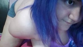 Amateur chubby girlfriend disappears glass toy