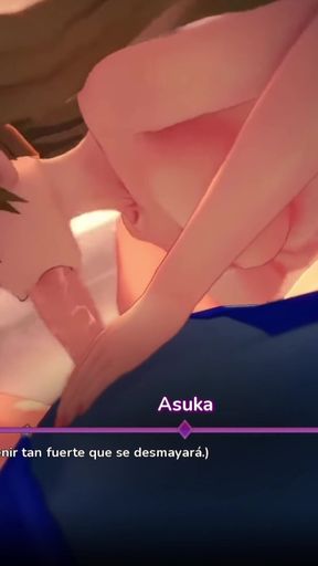 My Hentai Fantasy - Asuka from Evangelion playing with our Cock   Clip 1