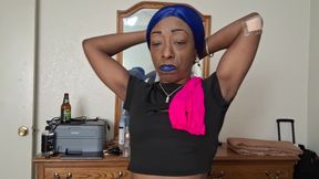 BLU Nastie getting ready for her friends to watch.