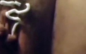 Chubby gf masturbates with hairbrush