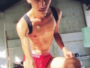 Working Out, Jerking Off, and Cumming