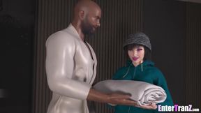 DILF Futa takes her big ass and gets destroyed by a hungry hung Hentai cartoon