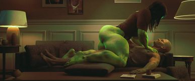 She-Hulk Smashing it in the Living Room