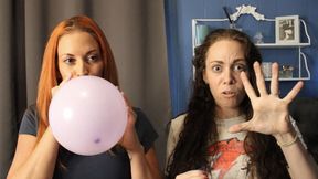 SluttySarah and Sunnie Soleil Turn you into a Helium Filled Balloon Man (Inflation Fetish, Helium Inhalation, Loonar, Balloons NonPop) ft Sunnie Soleil