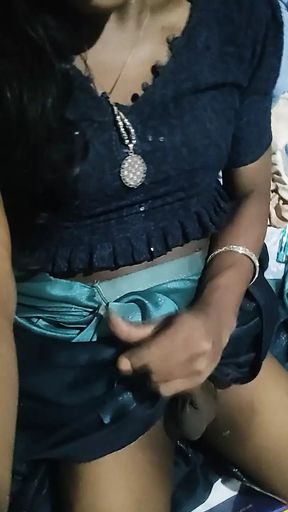 Indian sissy cumming in saree