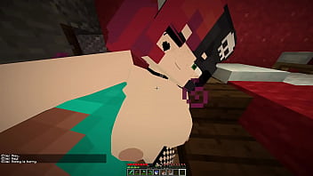 Sexy goth femdom girl fucks Steve very hard [Minecraft Jenny Mod]