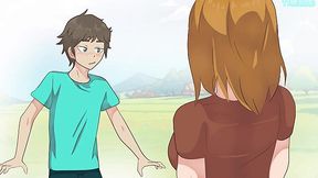 Minecraft Slut Flashes Her Tits at Steve in Naughty Hentai Parody
