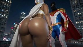 Petite Superheroine Showing and Twerking Her Massive Ass