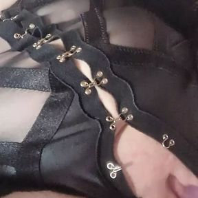 Fucking myself with a rabbit dildo, orgasm and moaning