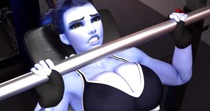 Widowmaker Lift Weights but Gets Interrupted