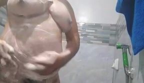 Curvy indian Aunty in shower