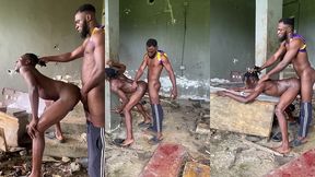 naughty college student lives out fantasy to fuck stranger outdoor