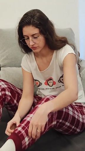 Iconic moment from &quot;FOOT FETISH BRUNETTE SUCKING TOE IN THE MORNING SHANAXNOW&quot;