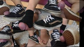Mistress Mary milk slaves Cock with her Dirty Workout Vans