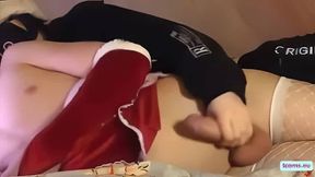 Teen shemale anal fuck and masturbation homemade