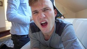 Bad attitude teen spanked hard and pounded bare