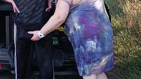 In a Park &mdash;  I Fuck My Neighbor in Her Pussy Doggy Style &mdash;  Then in Her Mouth and Cum Twice in a Minute