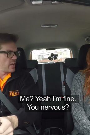 Fake Driving School - Gorgeous Redhead Ella Hughes Begs Examiner for a Chance in Hardcore Sex Video